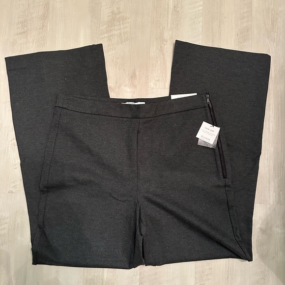 ALFRED SUNG Pants - ALFRED SUNG Charcoal Wide Leg Pants